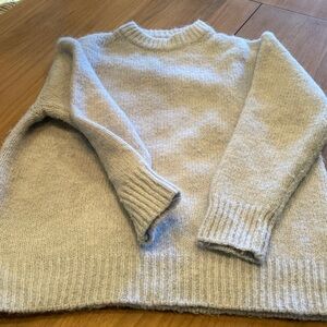 Zara Light Blue Crew Neck Sweater